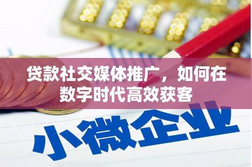 汝南贷款社交媒体推广，如何在数字时代高效获客