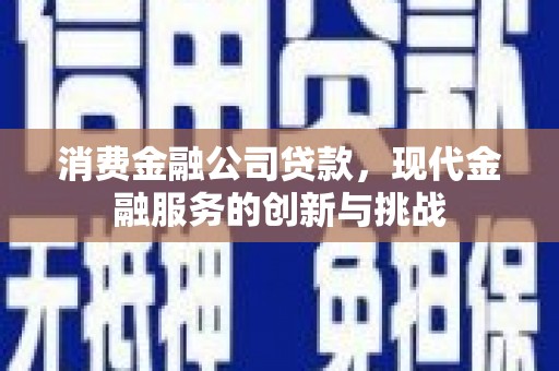 赵县消费金融公司贷款，现代金融服务的创新与挑战