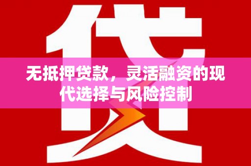 龟山无抵押贷款，灵活融资的现代选择与风险控制