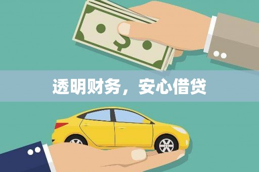 定远透明财务，安心借贷